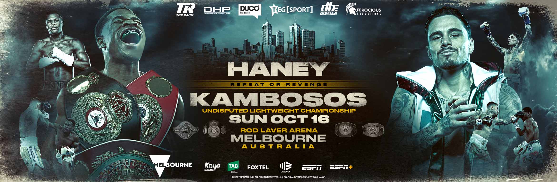 Kambosos vs Haney Rematch tickets Tours and Events Ticketek Australia