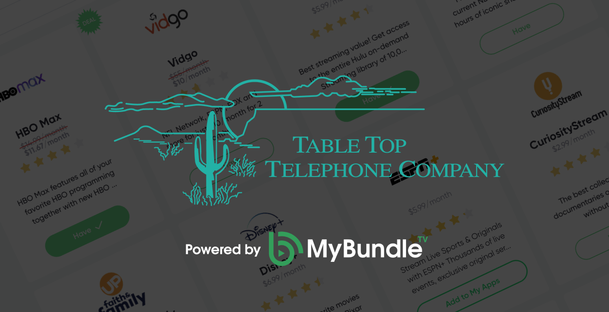Find Your Streaming Service with Table Top Telephone MyBundle