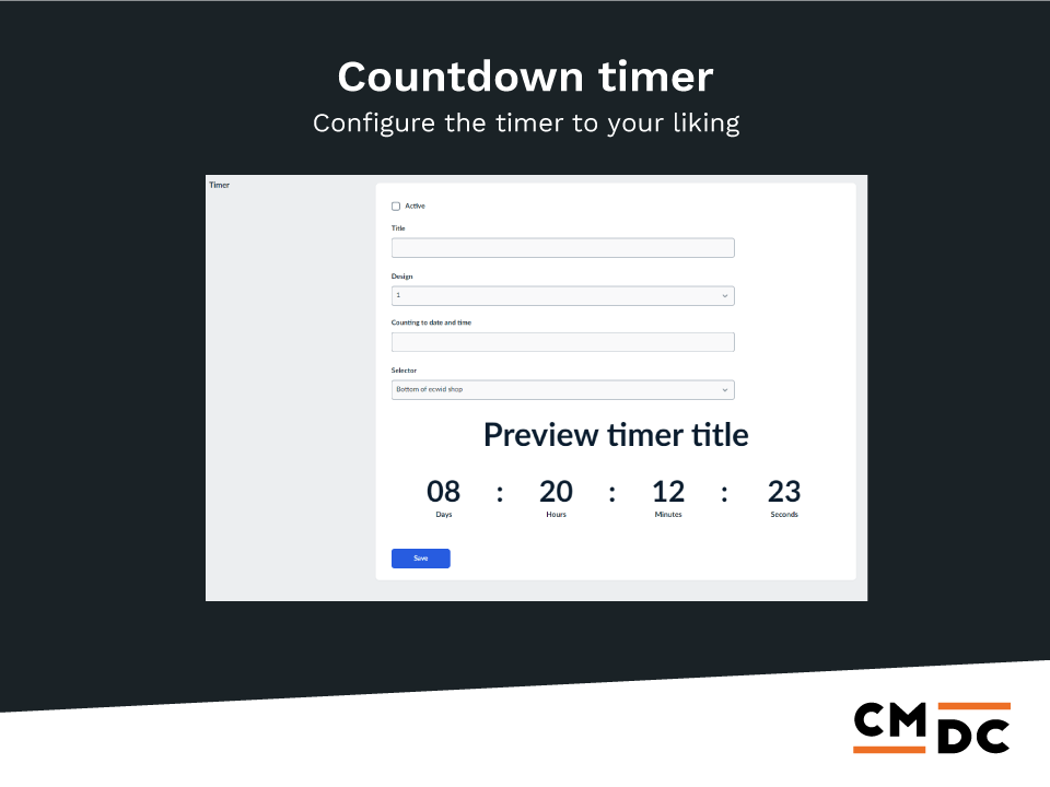 Countdown Timer is an easy way to count down to a specific date or time