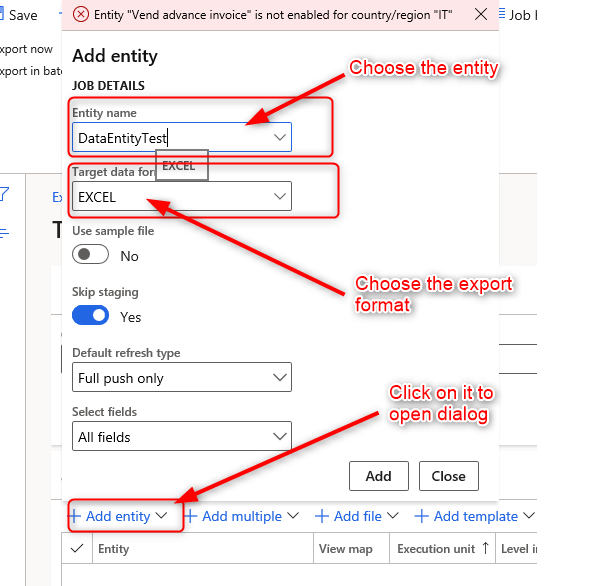 AX D365FO Export a Data Entity AX / Dynamics 365 For Finance and