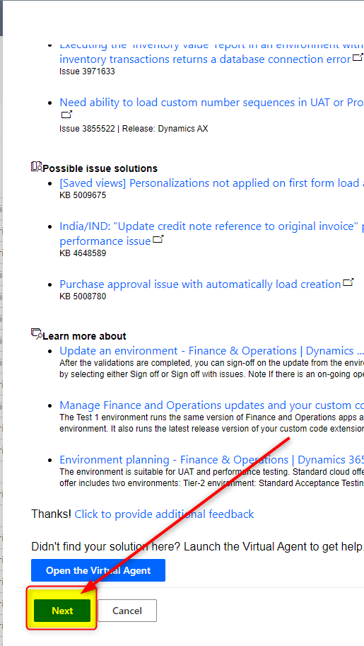 Opening a Support Ticket Dynamics 365 Business.