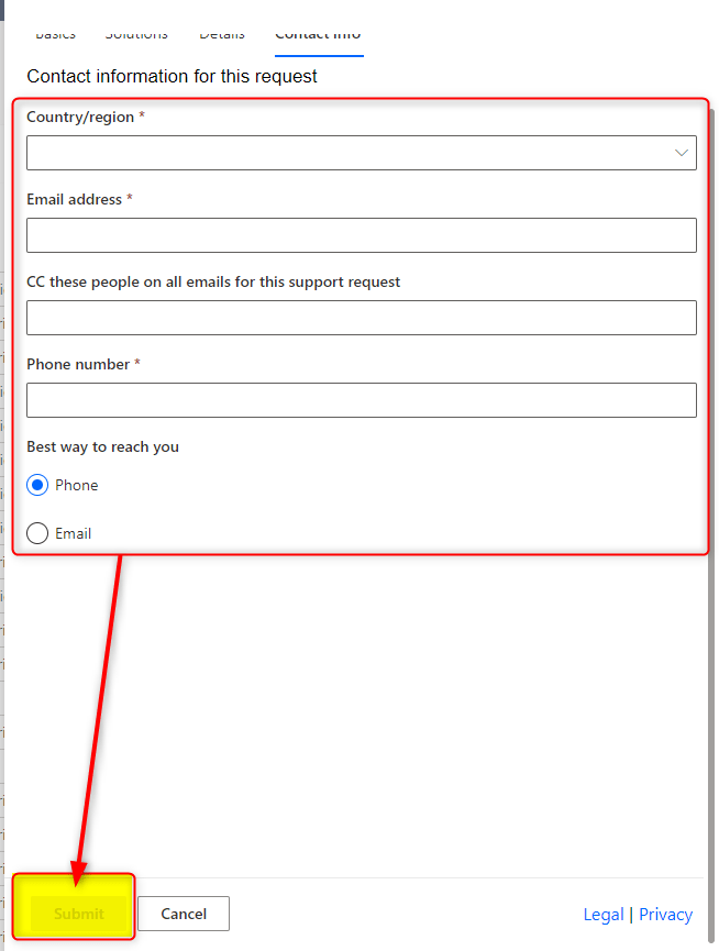 Creating support tickets from Dynamics 365 for Operations
