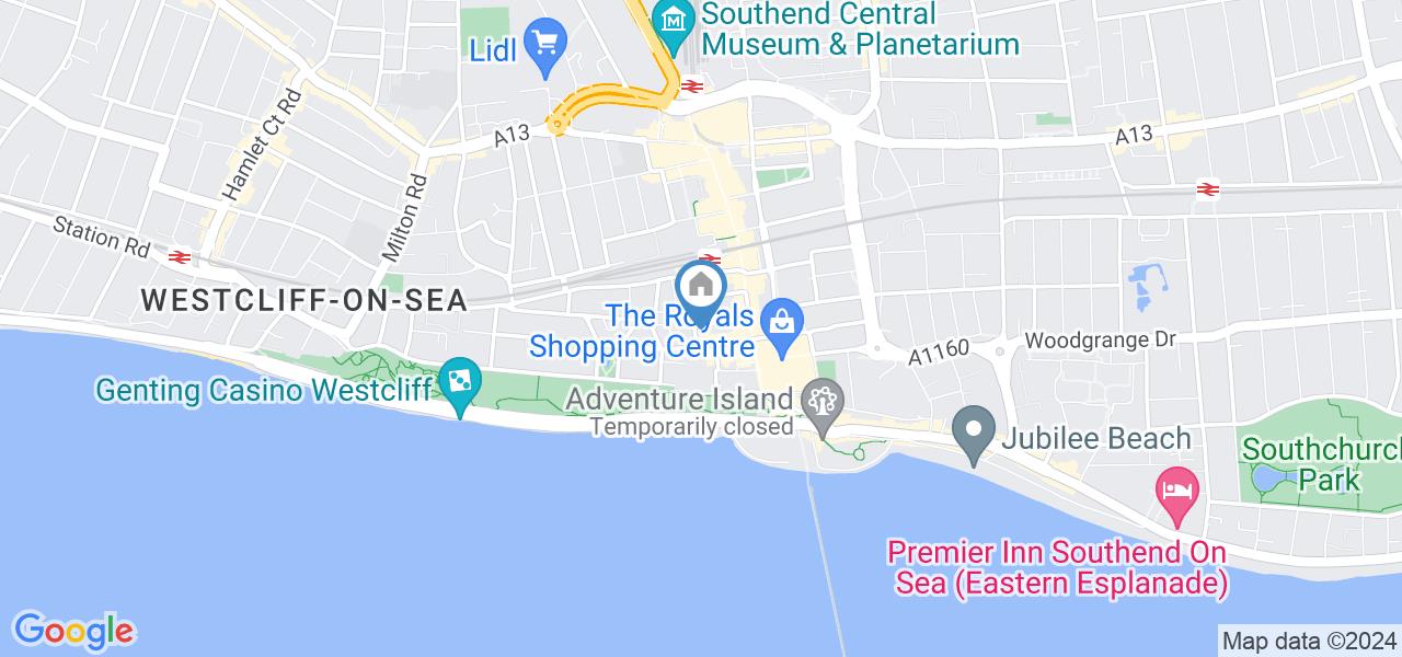 SouthendOnSea Studio Flat, Clarence Street, SS1 To Rent Now for £