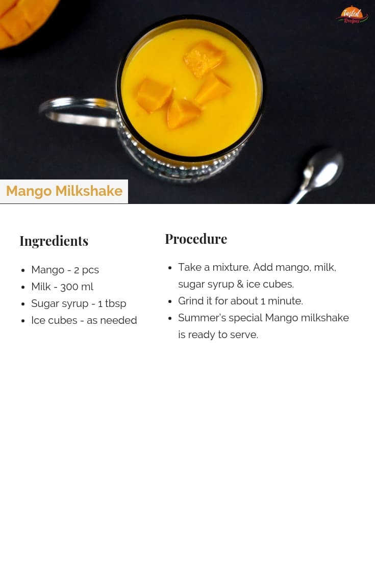 How to Make Mango Milkshake Tasted Recipes