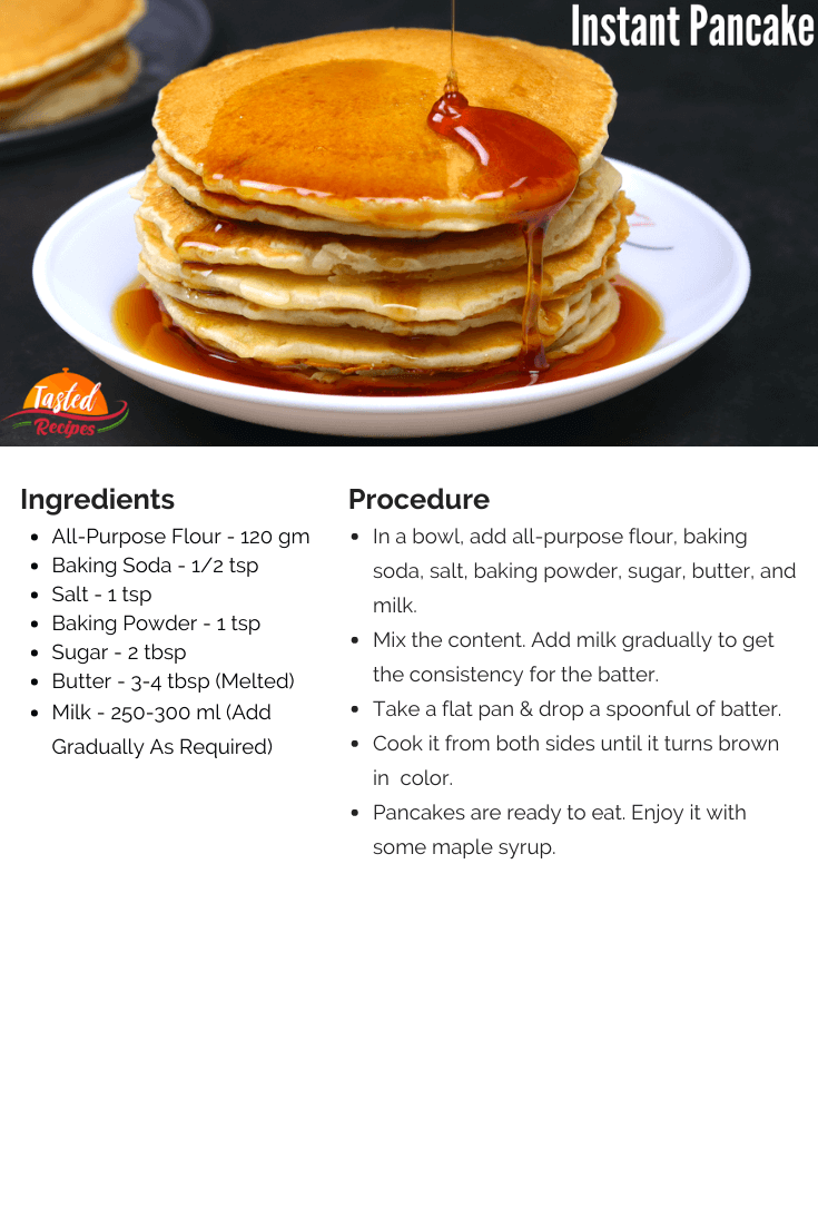 Fluffy Instant Pancakes at Home Tasted Recipes