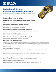 M610 Bluetooth Handheld Label Maker with Workstation Product & Wire ID