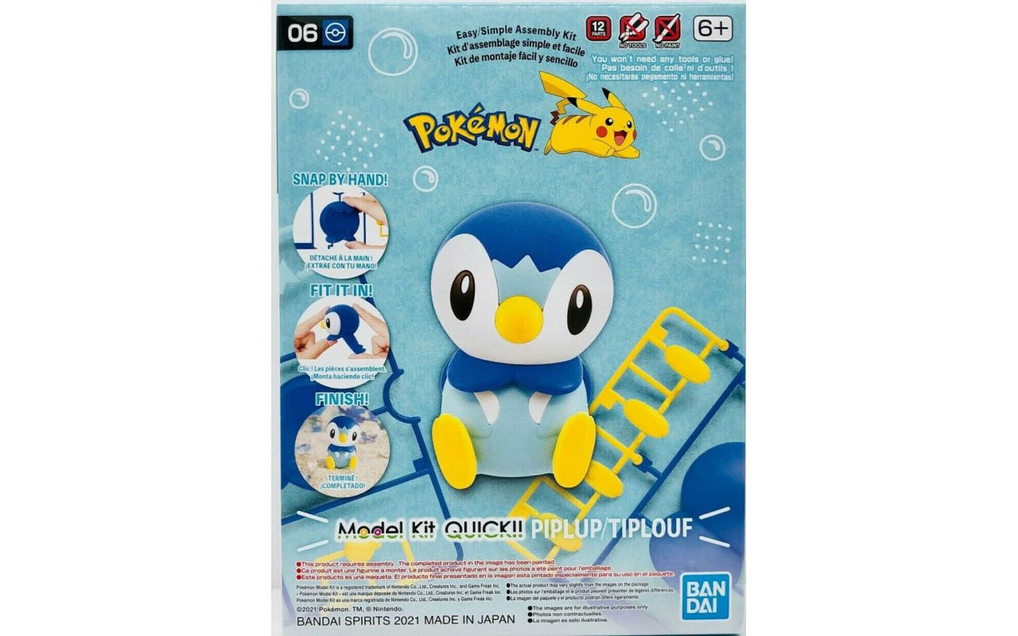 Pokemon Model Kit Quick #06 - Piplup Pokemon - Bandai 2561634