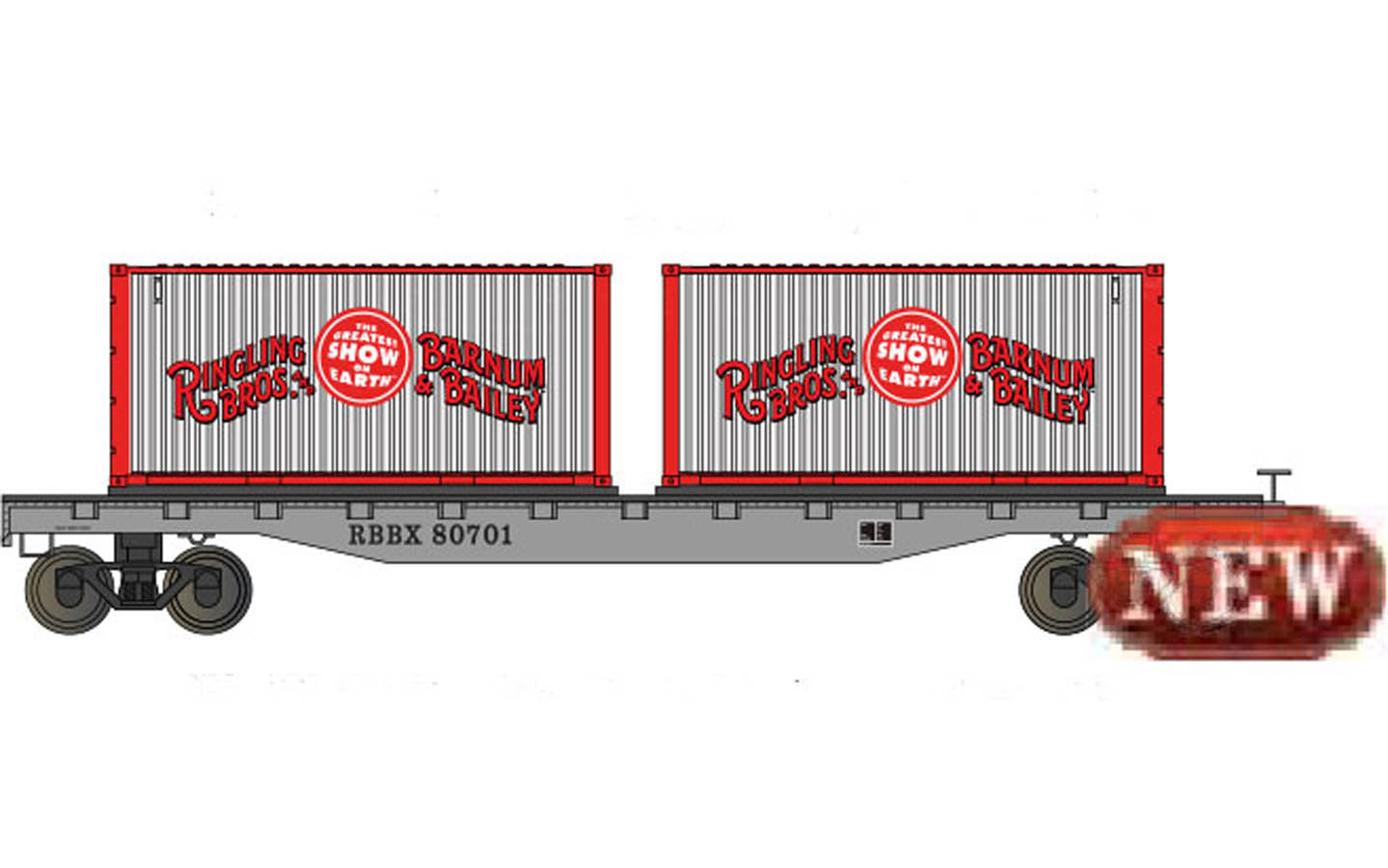 Ringling Bros. and Barnum & Bailey Flat Car with Containers 80701