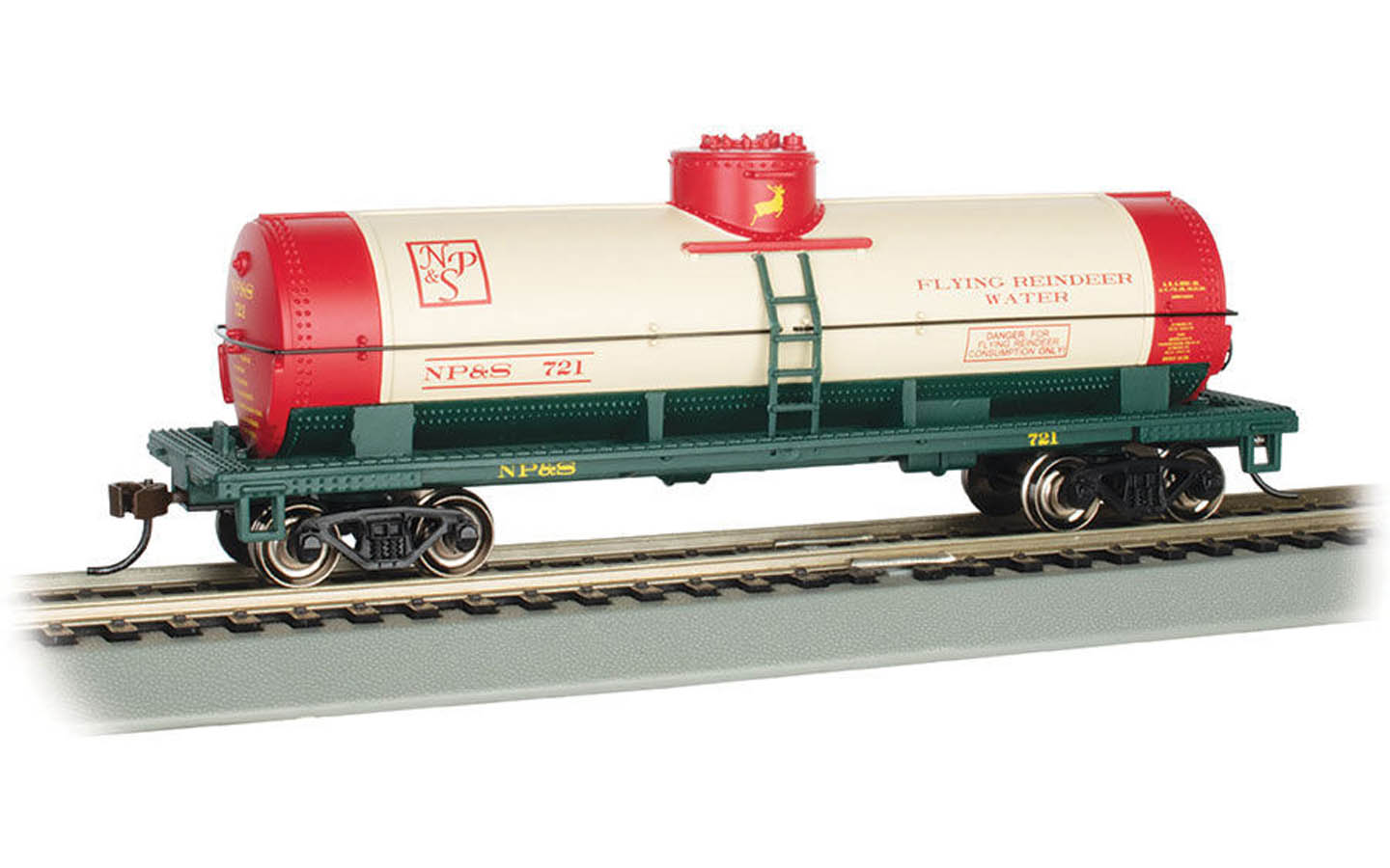 40' SingleDome Tank Car North Pole & Southern 721 (Flying Reindeer