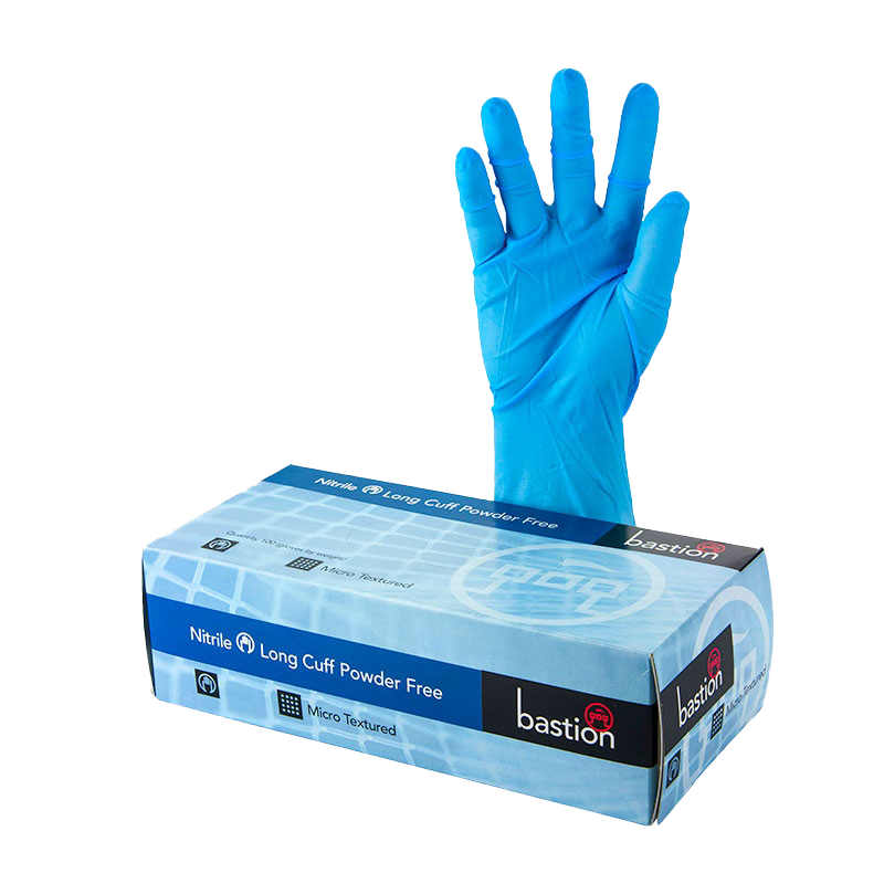 Amtech Medical Bastion Nitrile Gloves Long Cuff