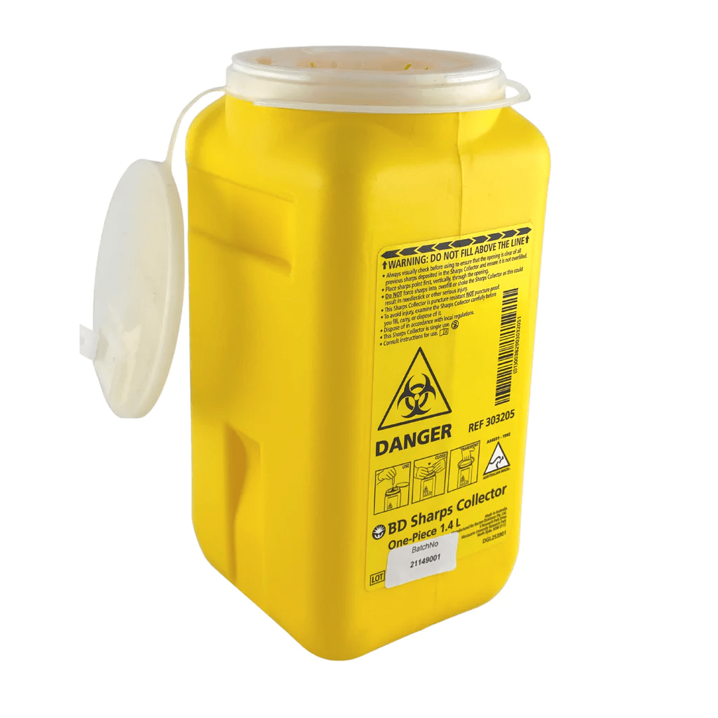 Amtech Medical BD Sharps Bin 1.4L Plastic Disposable (303205)