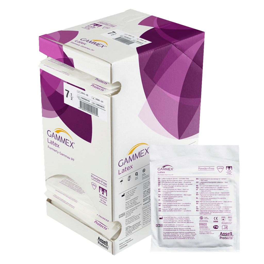 Amtech Medical Ansell Gammex Powder Free Sterile Latex Gloves