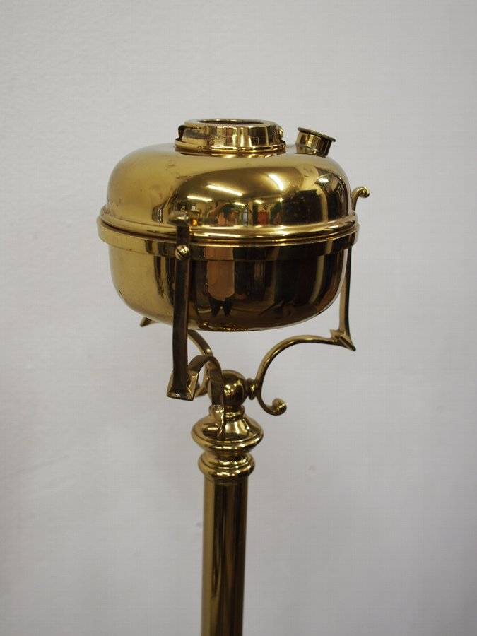 Antique Brass and Cast Brass Standard Lamp ANTIQUES.CO.UK