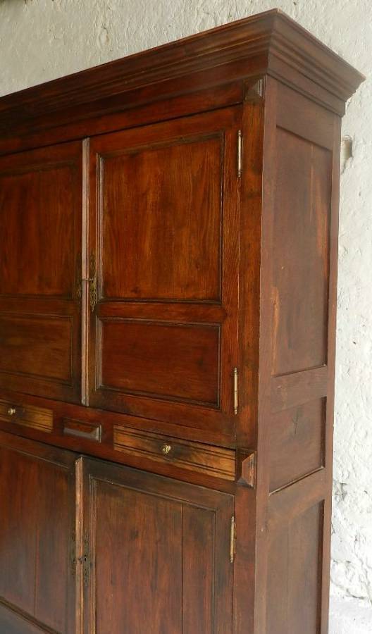 Antique C19 FRENCH OAK HOUSEKEEPERS CUPBOARD FARMHOUSE KITCHEN