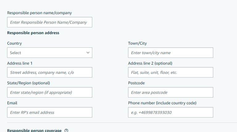 Listings Removed Responsible Person requirment General
