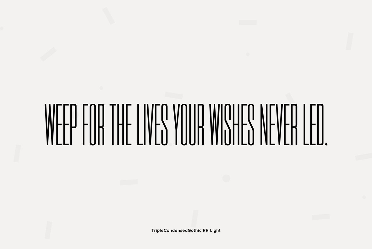 Triple Condensed Gothic Desktop Font & WebFont YouWorkForThem