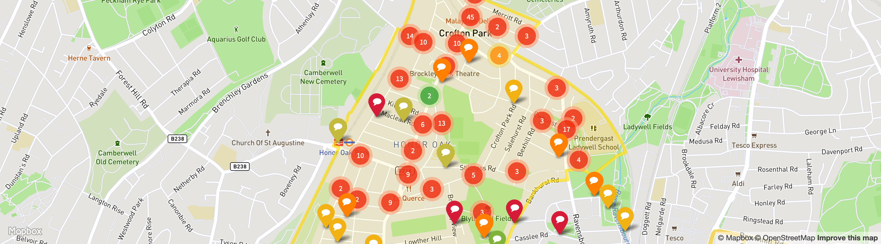 Look Back At Crofton Park NCIL Map with Commonplace