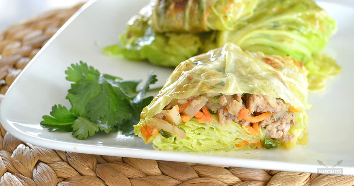 AsianStyle Cabbage Wraps Recipe Paleo, Gluten Free, Dairy Free