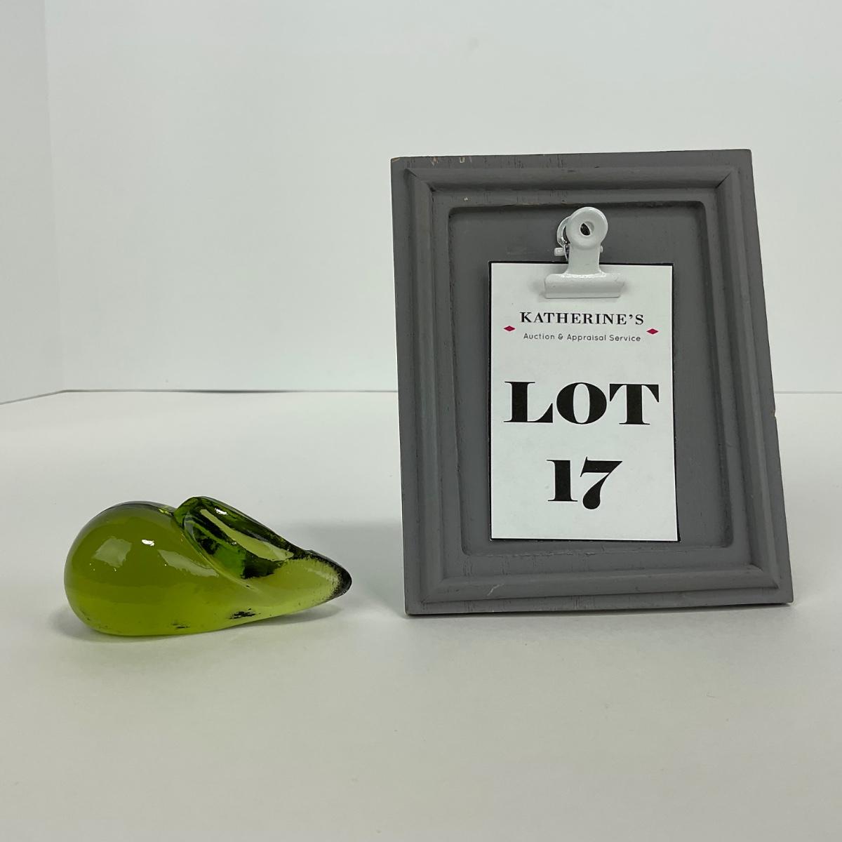 17 FOSTORIA Green Glass Rabbit Marked