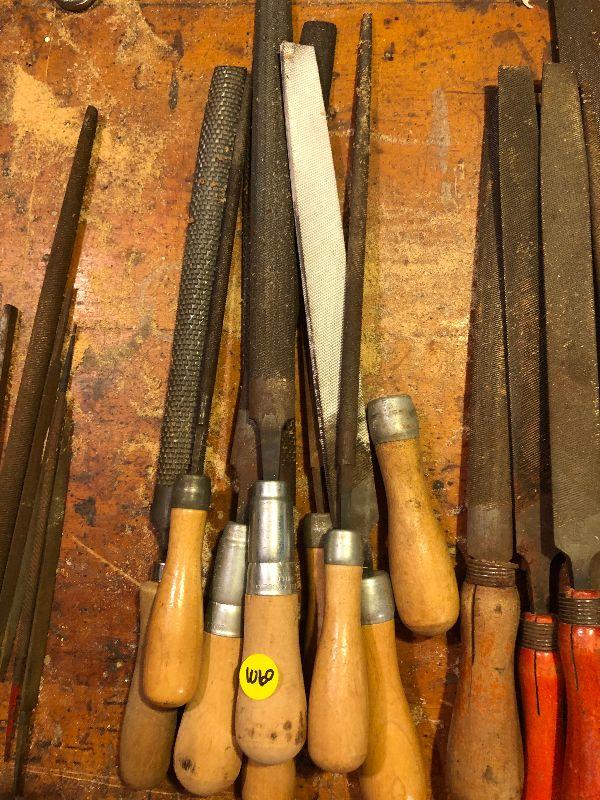 W60 Lot of Vintage Files with Wood Handles