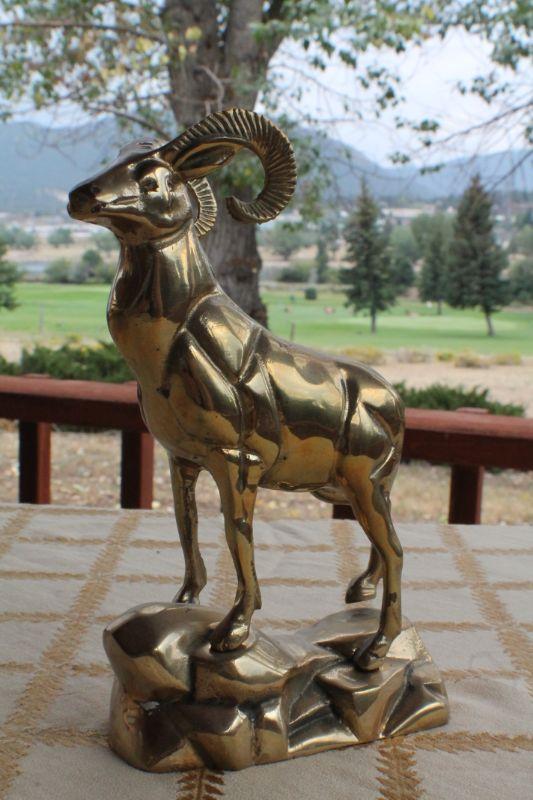 Lot 227 Vintage Mid Century Modern Cast Bronze Ram Sculpture