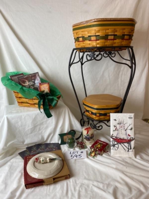 Z595 Longaberger Two Basket Wrought Iron Stand