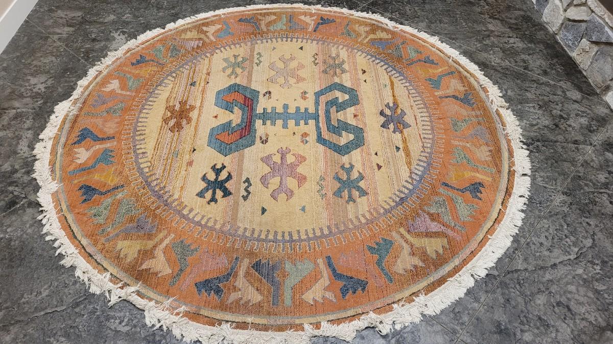 Lot 209 Gabbeh 98" Wide MADE IN EGYPT Circular Rug