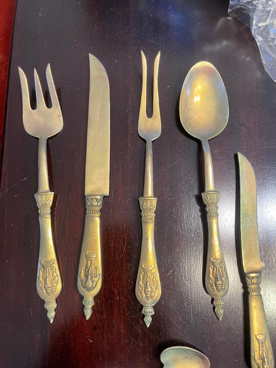 Brass Thai Flatware 29piece set