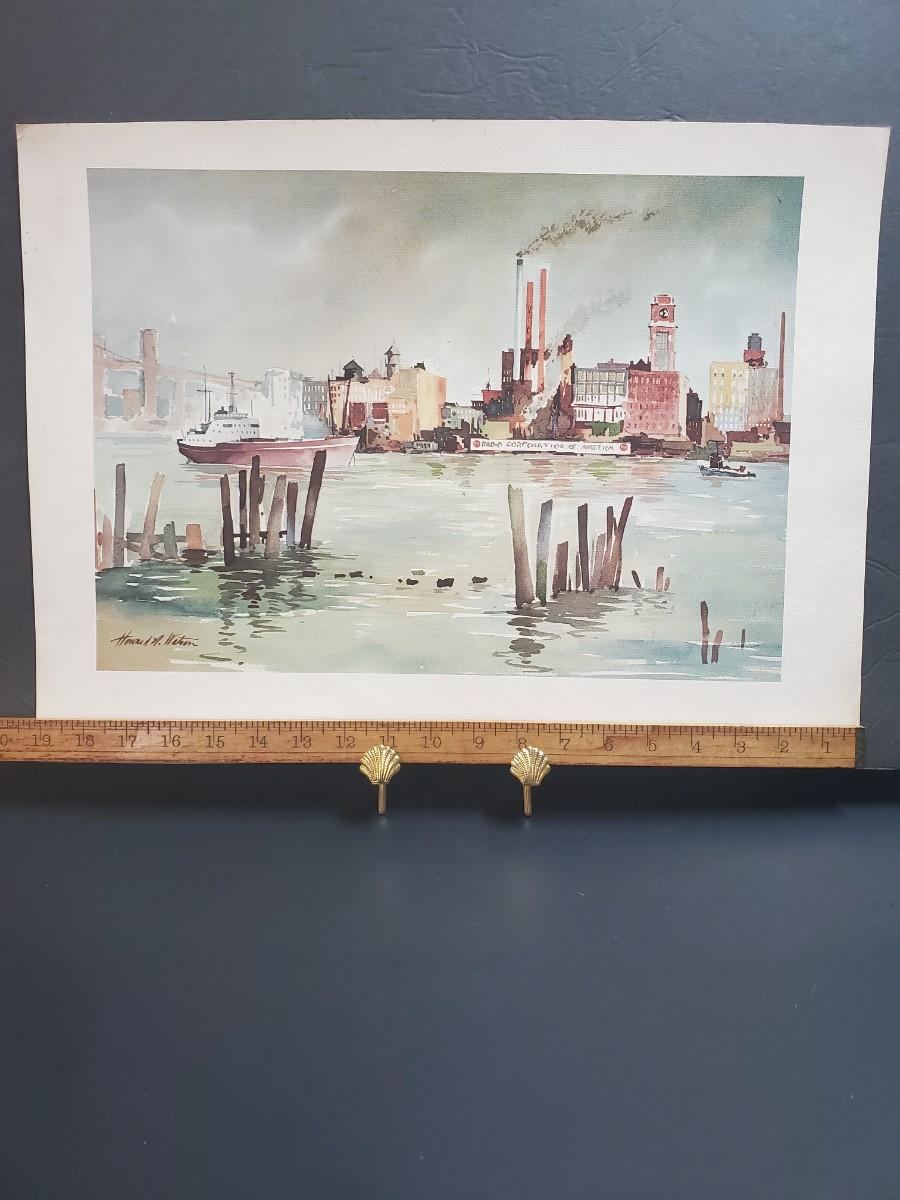 LOT 134G Local Artist Howard N Watson Watercolors Prints of Camden, NJ