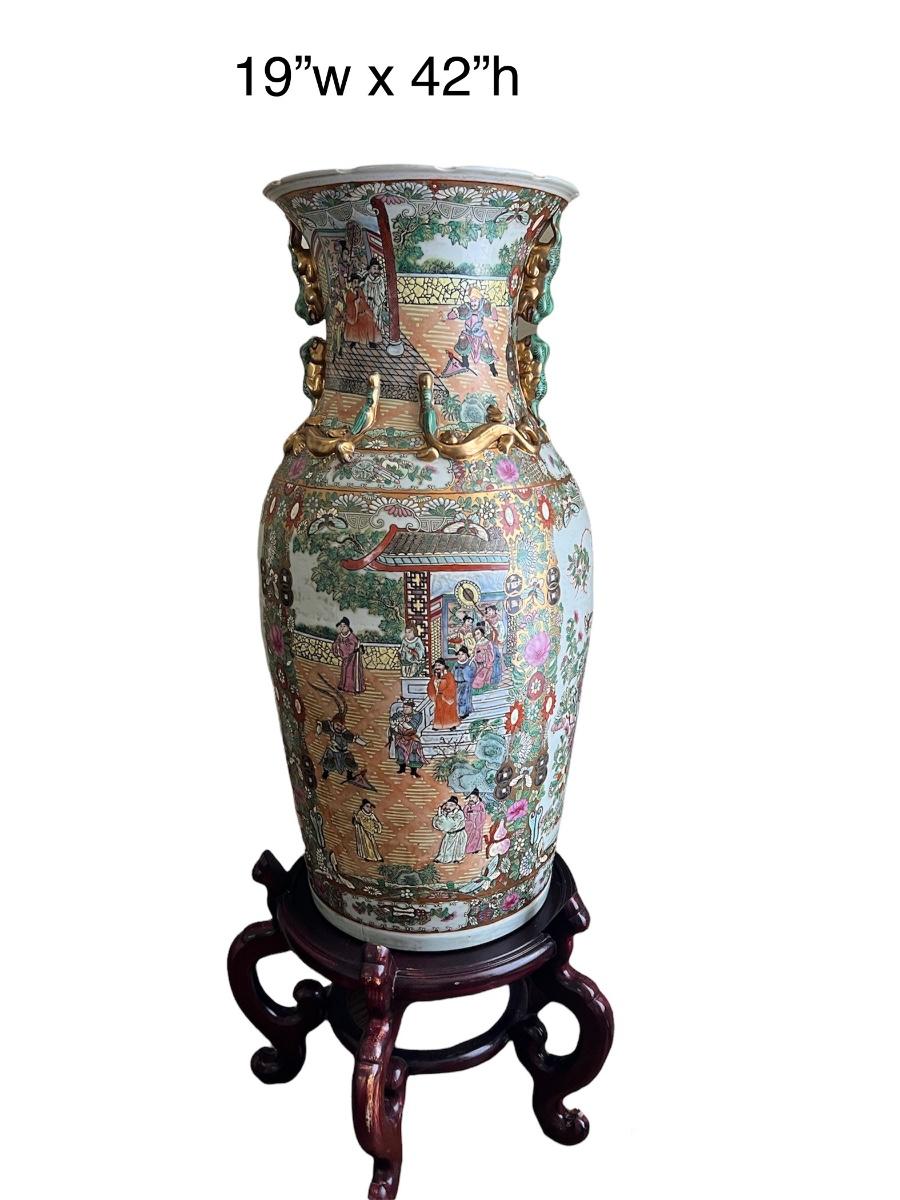 2 Large Vases With Stands