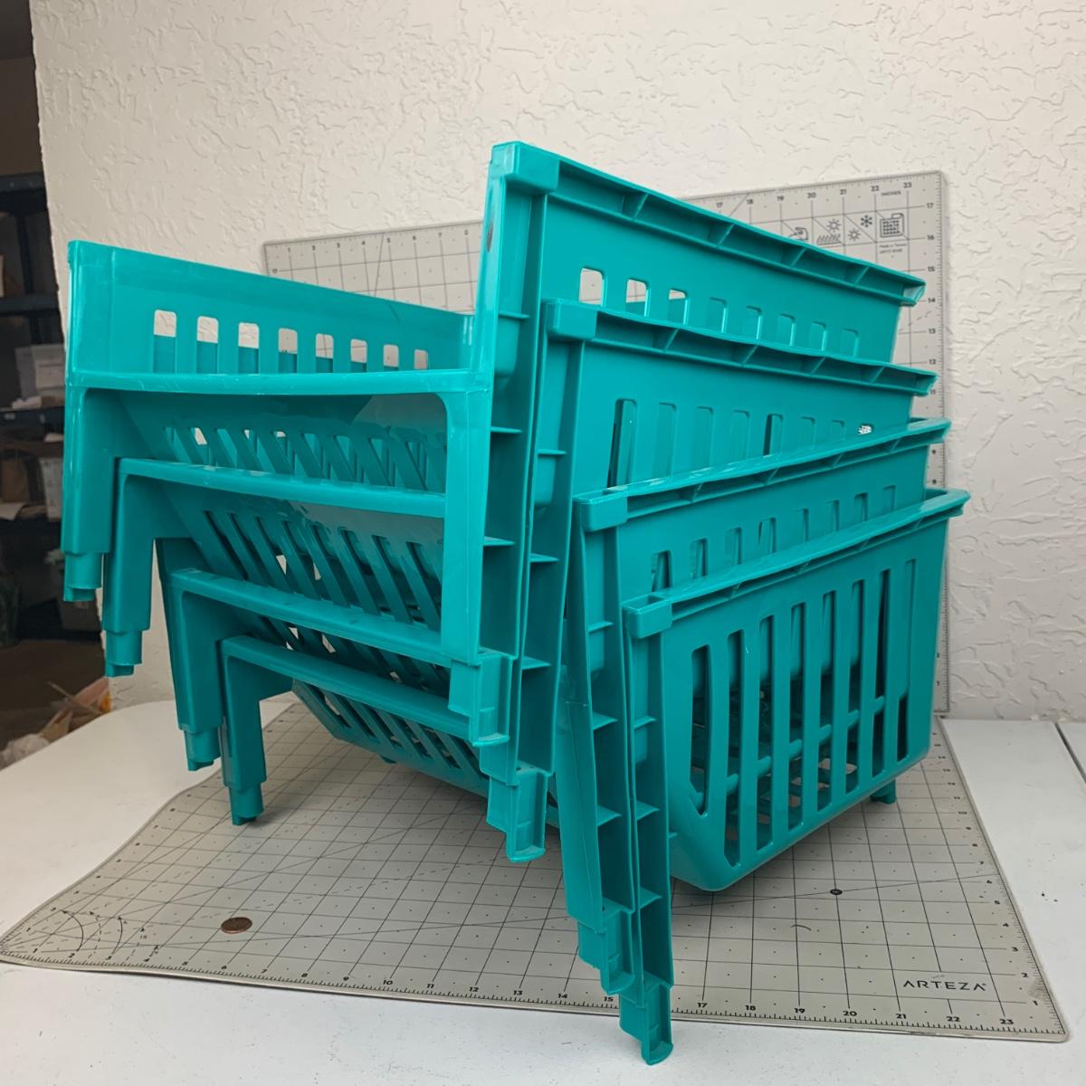 216 Teal Organizing Bins