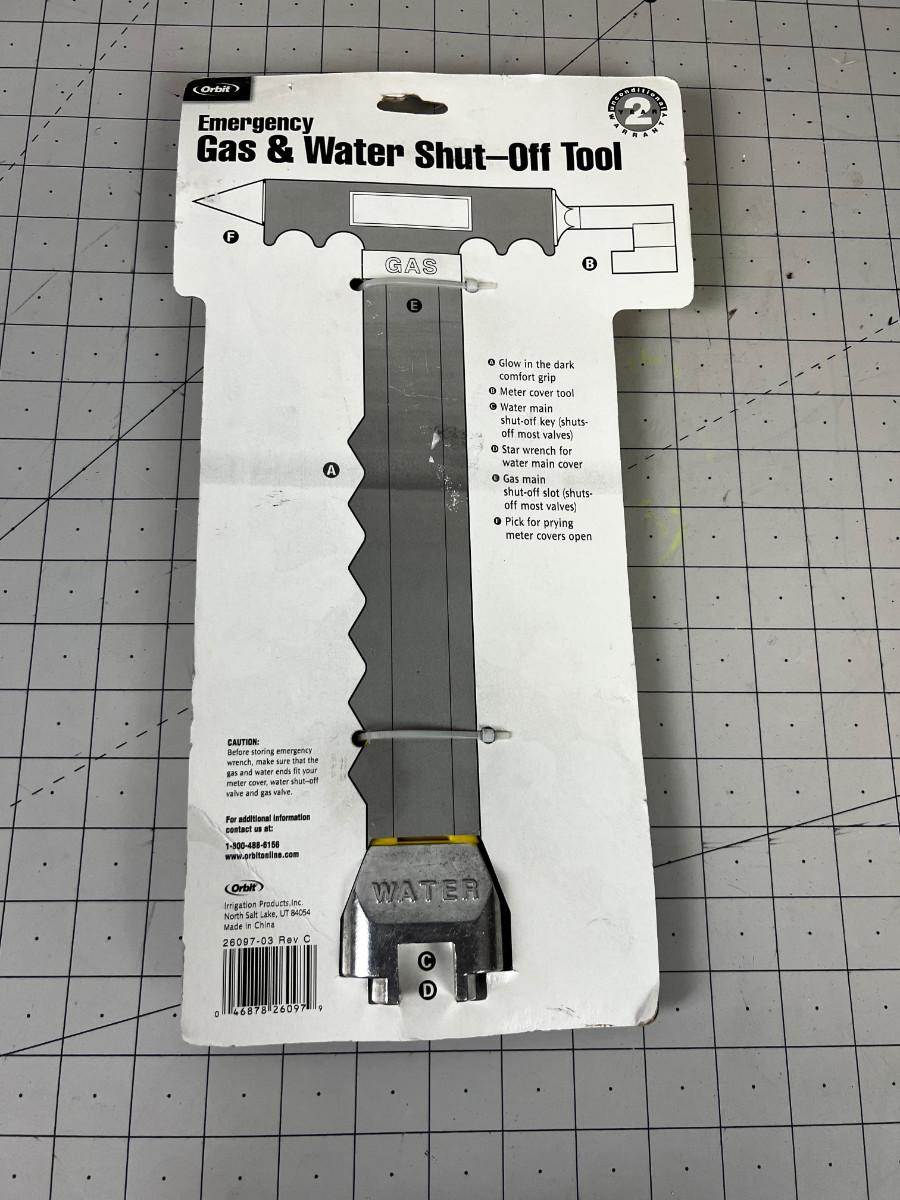 Emergency Gas and Water Turn off Tool