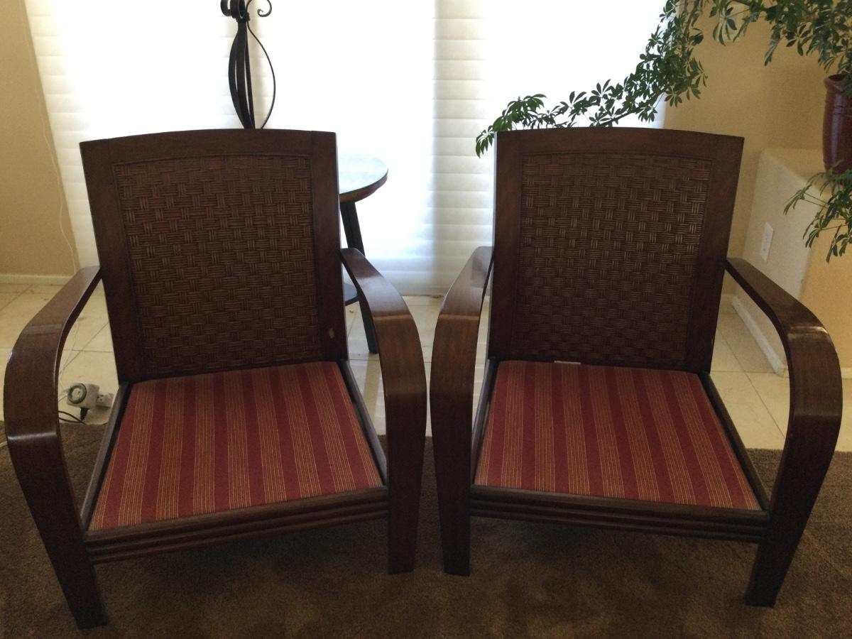 Pair Ethan Allen occasional chairs 1990s