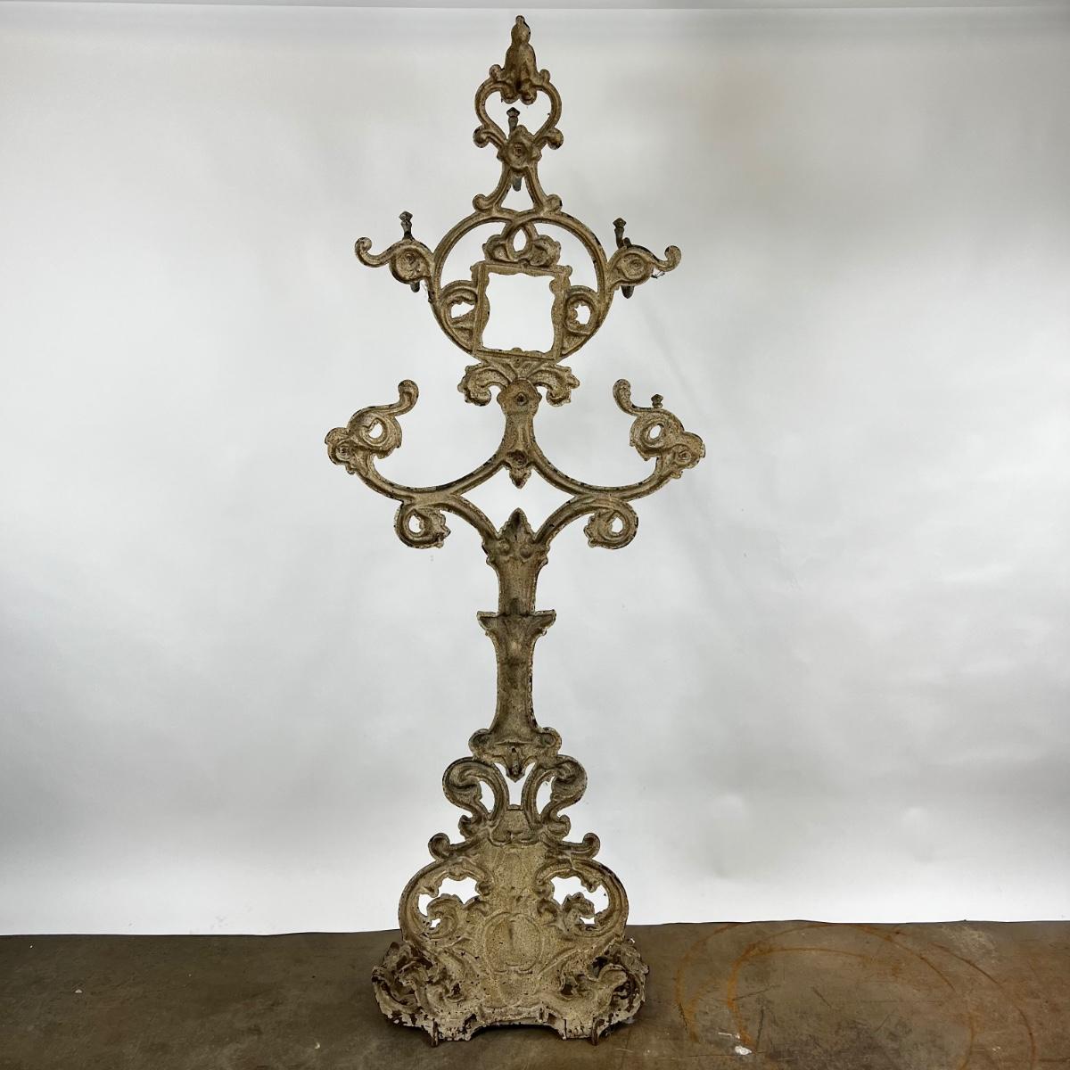 1320 Antique Victorian Colebrookdale Cast Iron Hall Tree