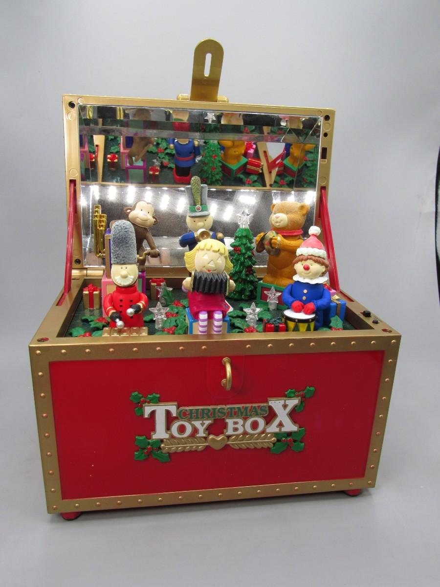 Animated Musical Christmas Decor Toy Box Figurine