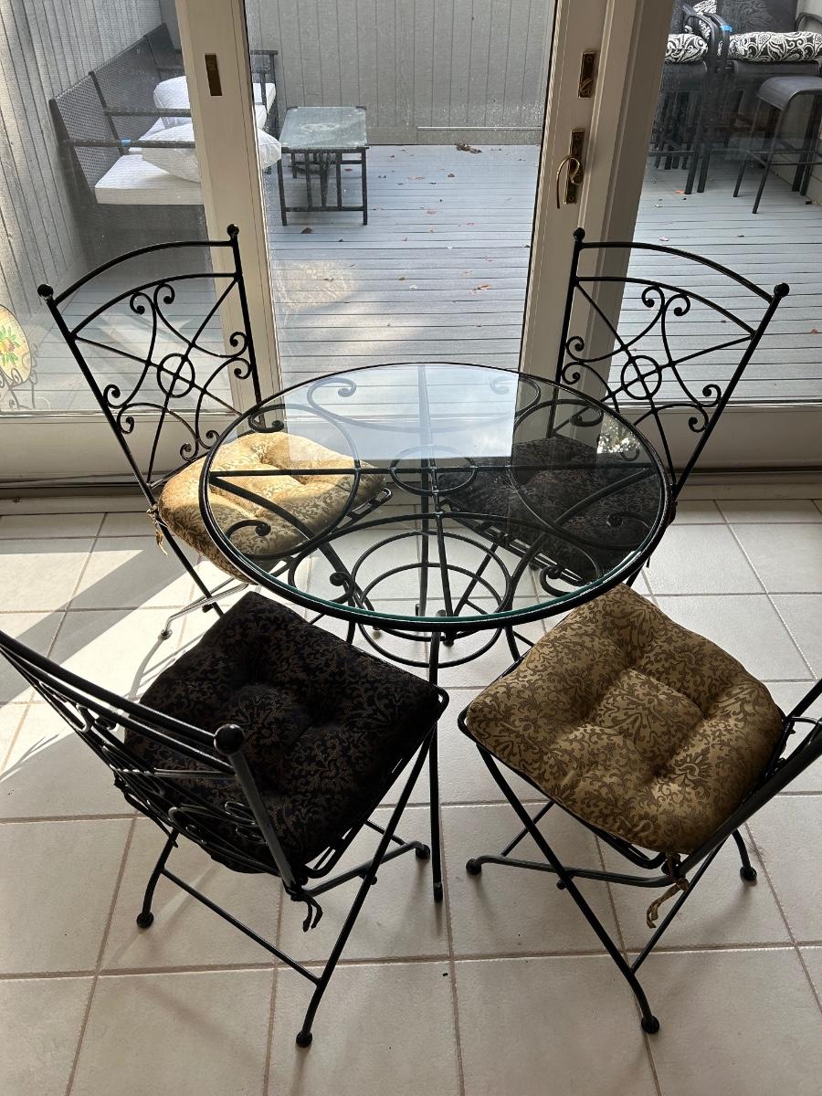 LOT 53 Metal Table And Chairs