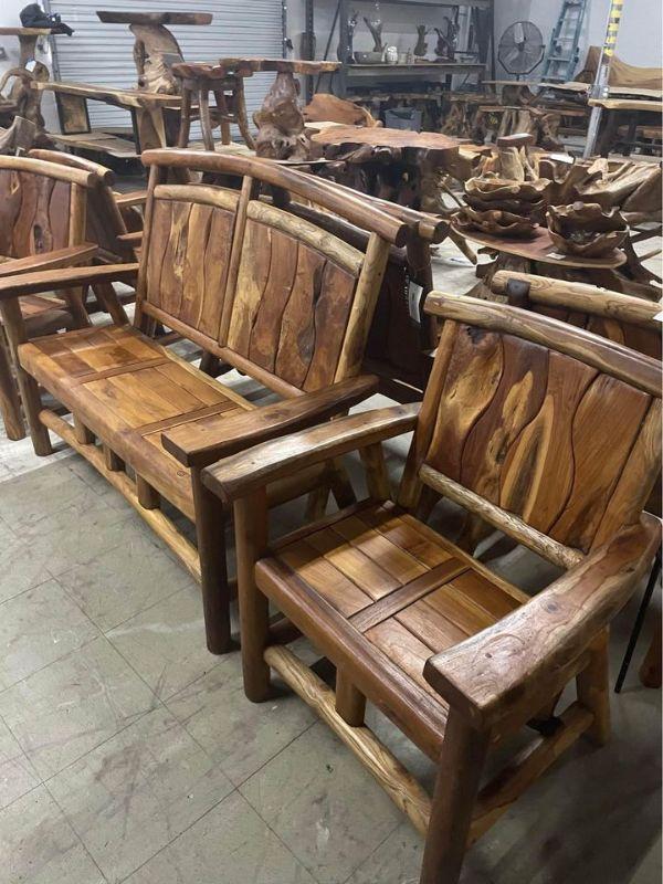 Large Teak/ Live Edge Furniture Store Going Out of Business Sale