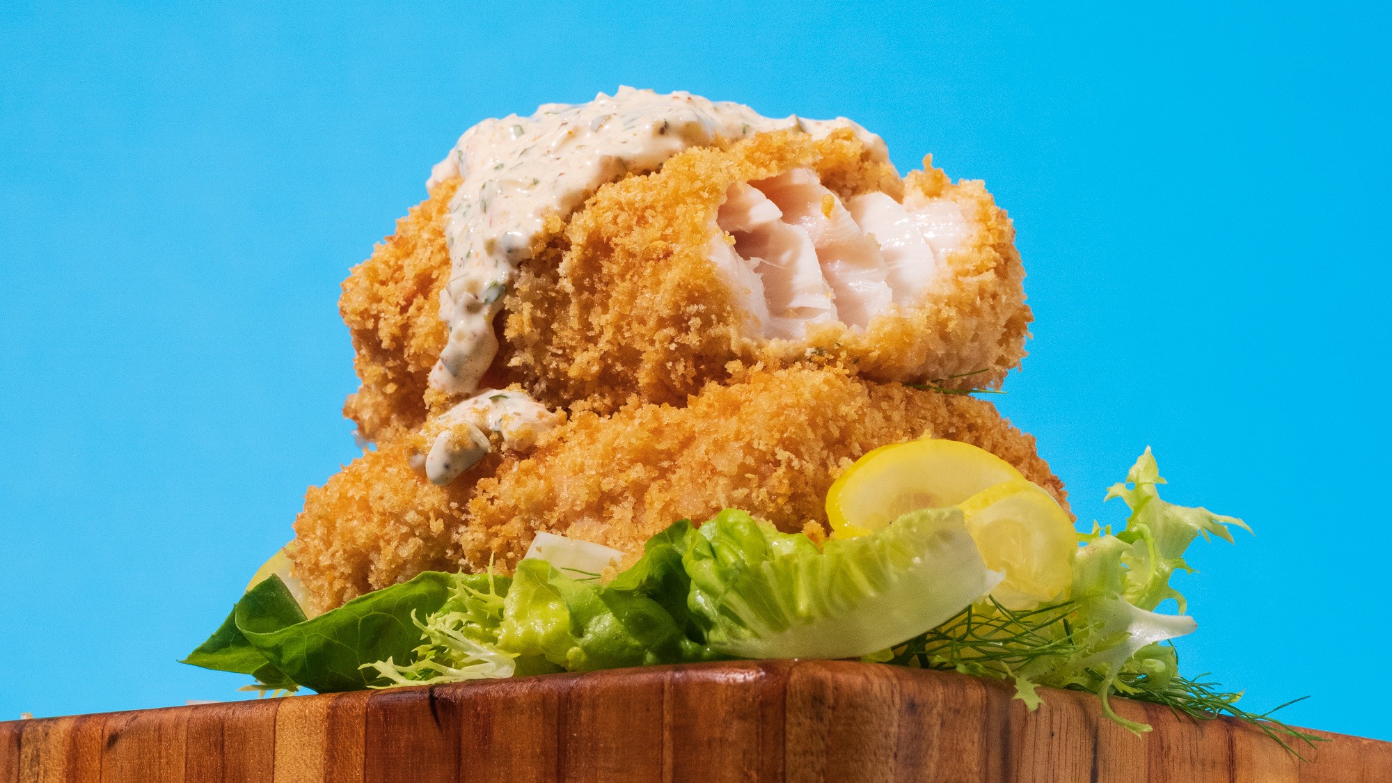 AirFried Crispy Fish Fillets With Fennel and Pickled Lemon Salad