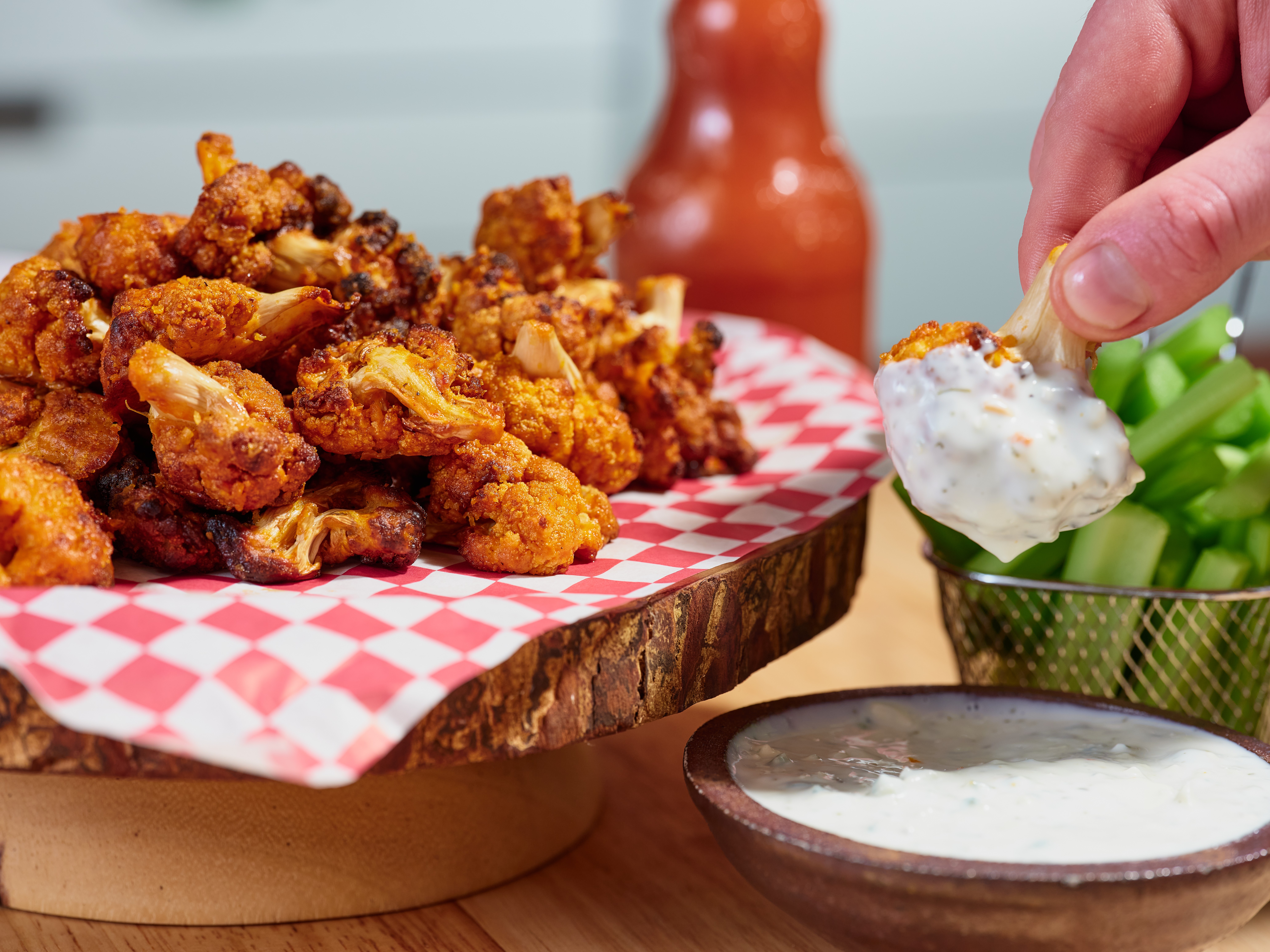 AirFried Buffalo Cauliflower “Wings” ChefSteps