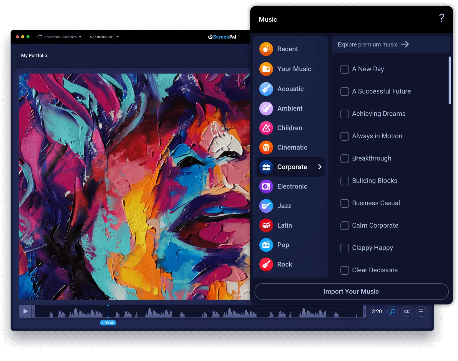 Background Music ScreenPal