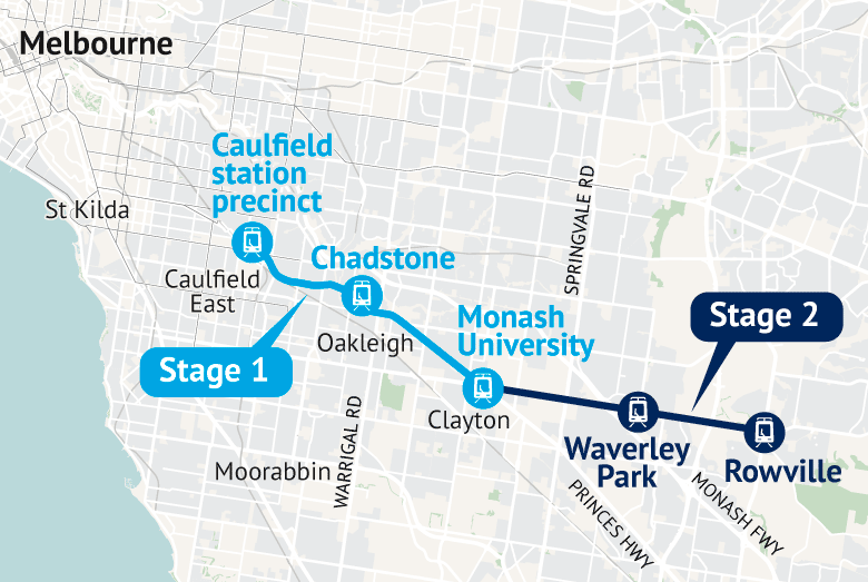 New tram line planned to run from Caulfield to Rowville via Chadstone / News / News / Railpage