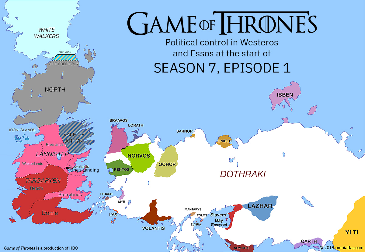 Game of Thrones Mapped by Season Omniatlas