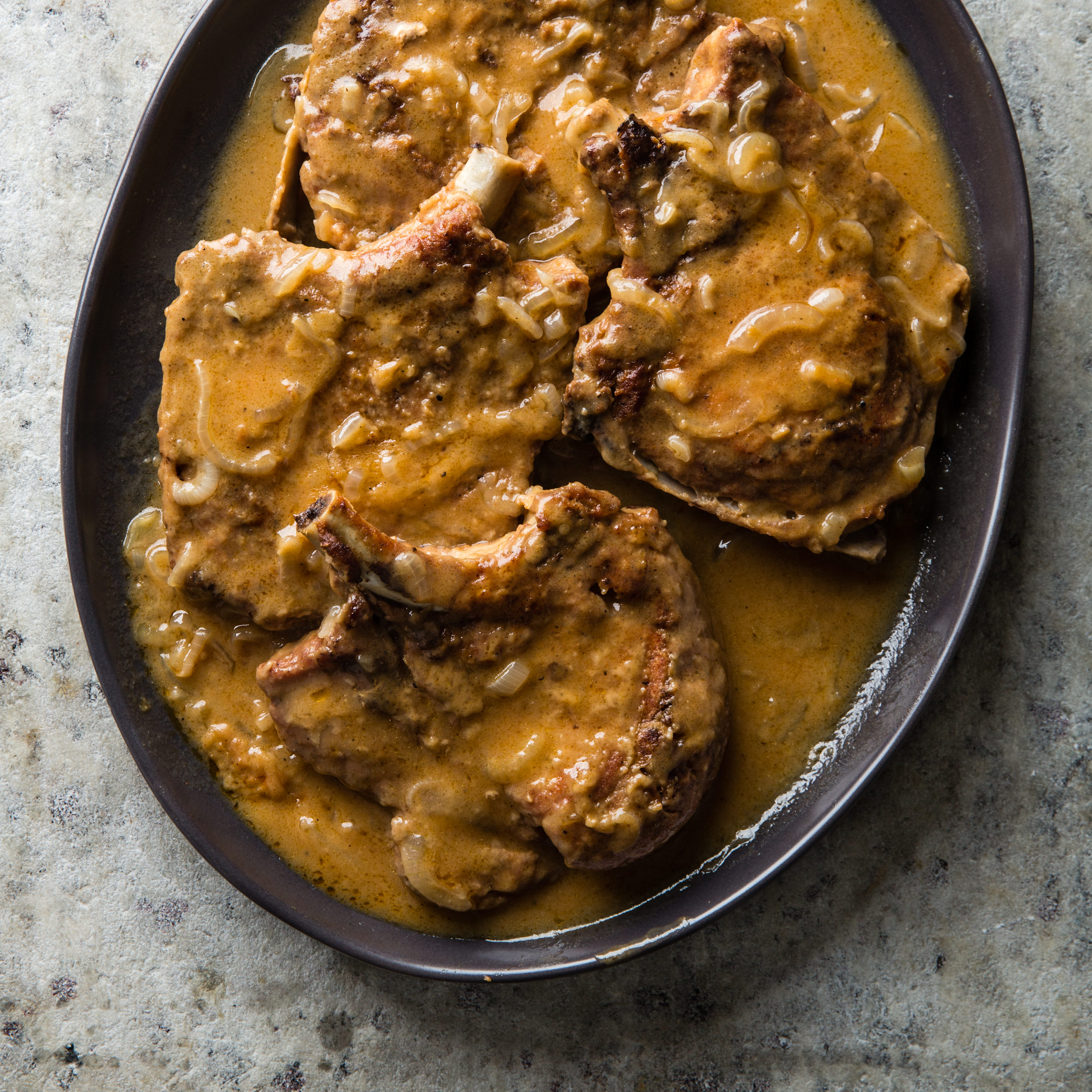 SouthernStyle Smothered Pork Chops Cook's Country