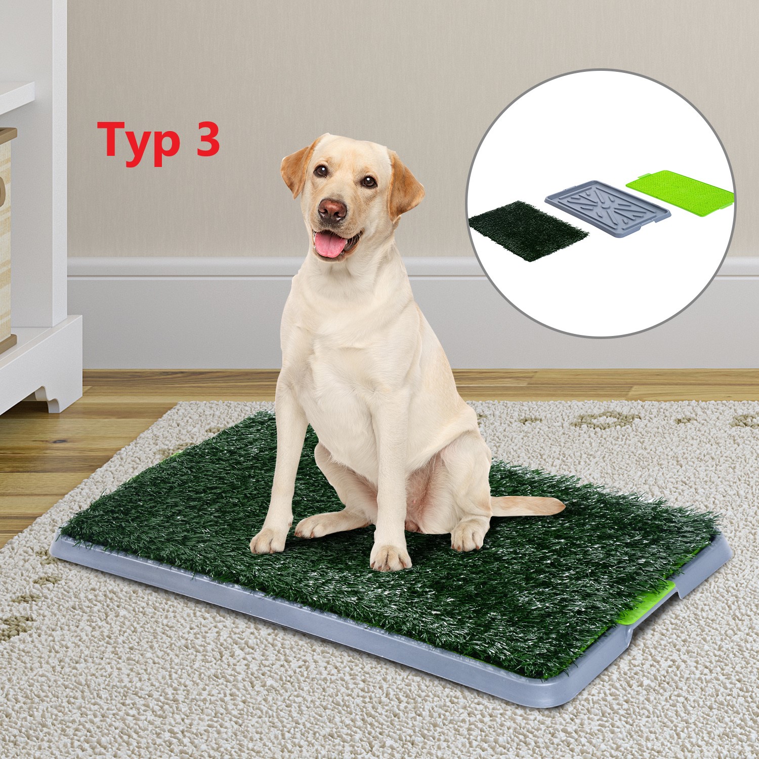 PawHut Hundetoilette Hundeklo Welpentoilette Welpenklo Hunde WC