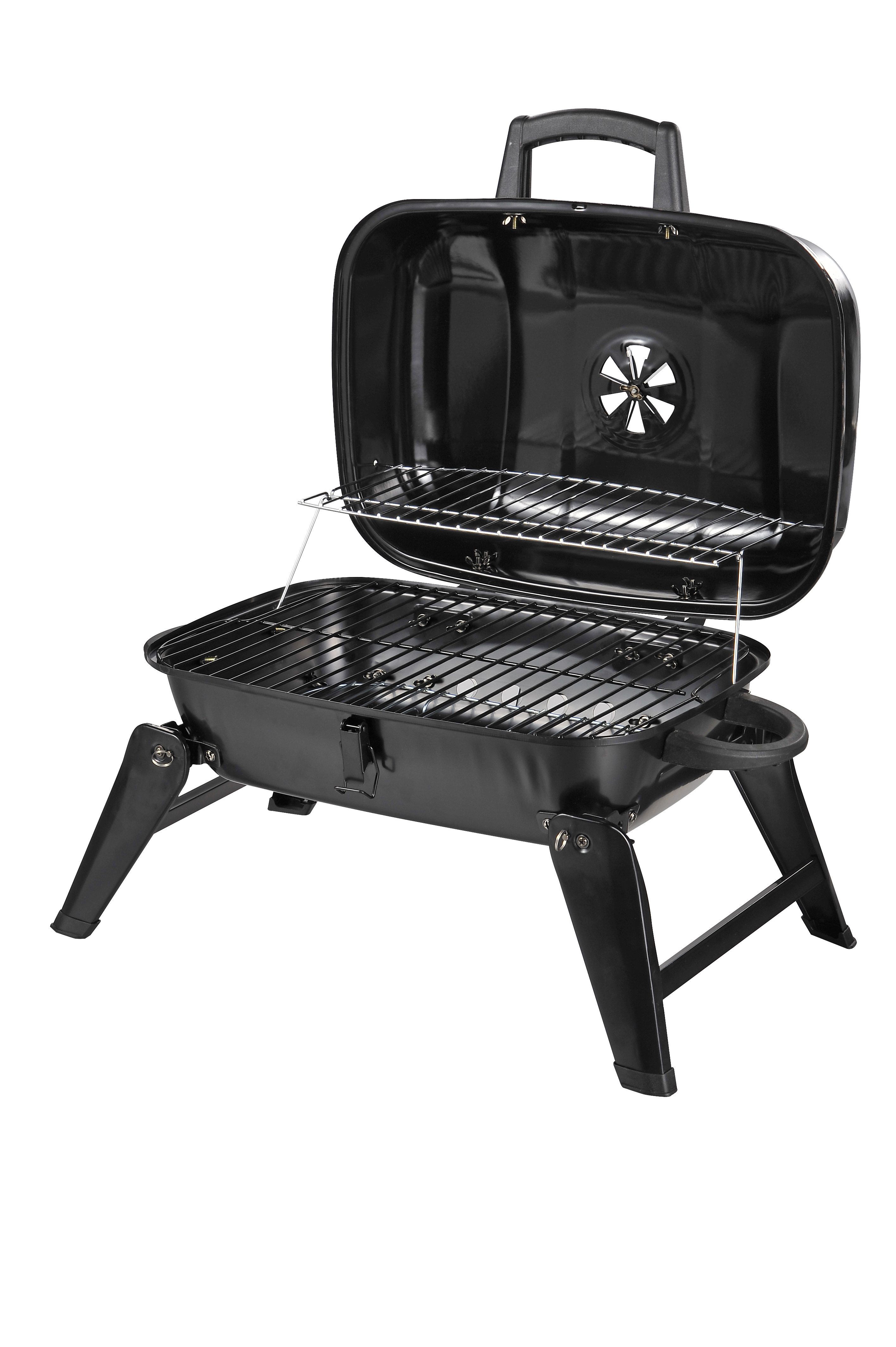 Portable Tabletop Charcoal Grill BBQ Camping Picnic Cooker Air Vent