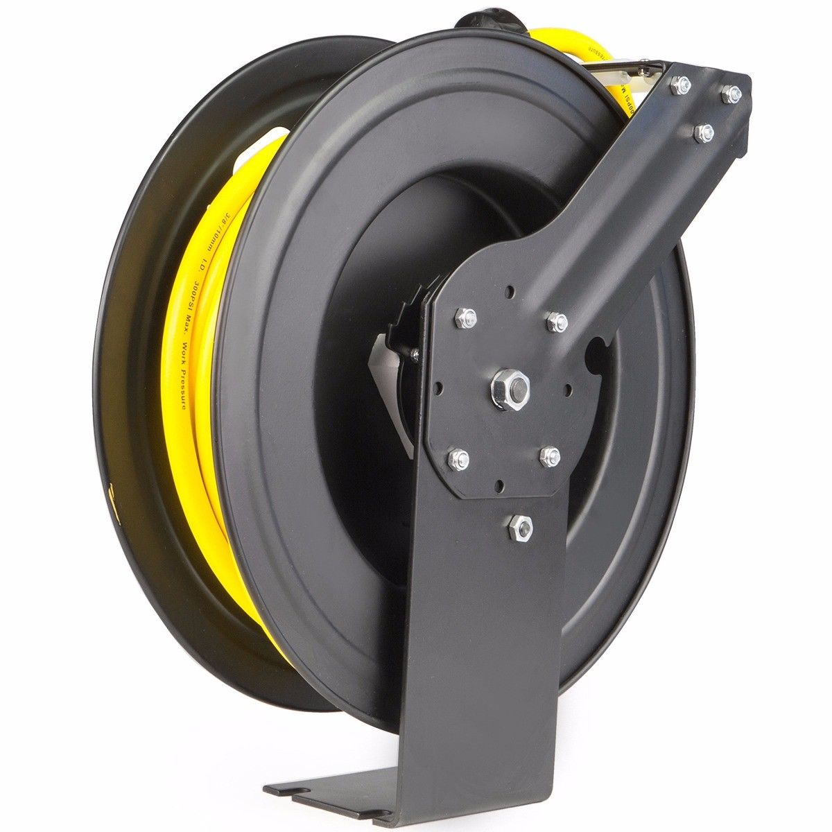 50FT X 1/2" Rubber Retractable Air Hose Reel Auto Rewind Automotive Compressors eBay