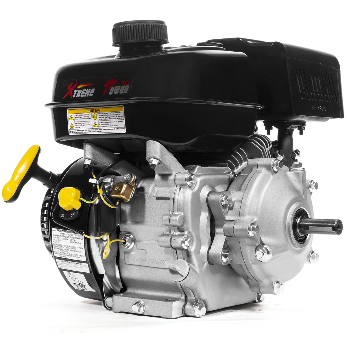 XtremepowerUS 6.5HP 61 Gear Reduction Gas Engine Cement Mixer Side