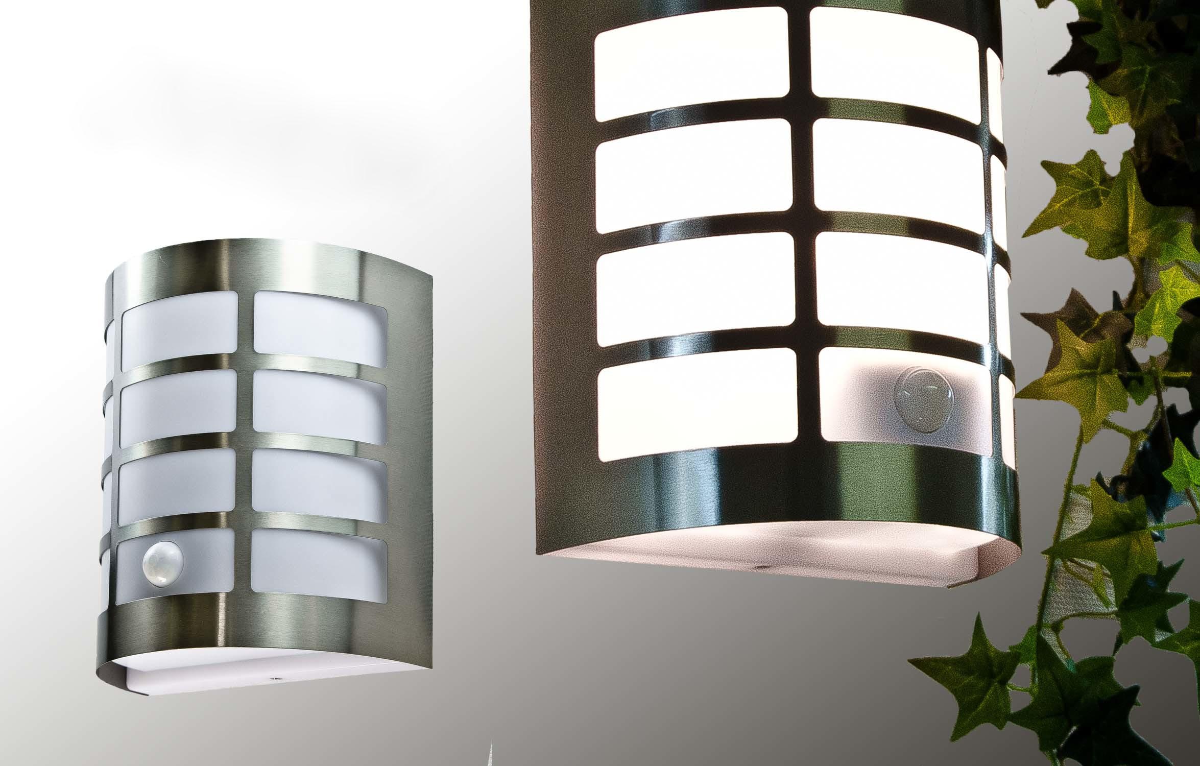 Edelstahl Außenleuchte mit Bewegungsmelder Sensor Wandlampe Hoflampe Außenlampe eBay