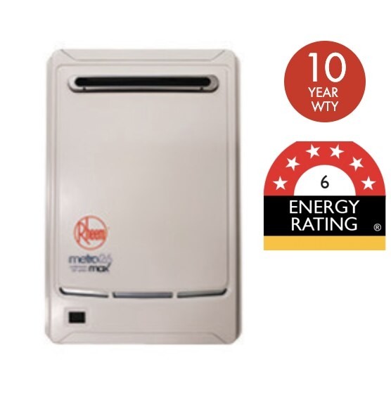 Rheem Metro 26 Litre Continuous Flow Hot Water 50 C Natural Gas