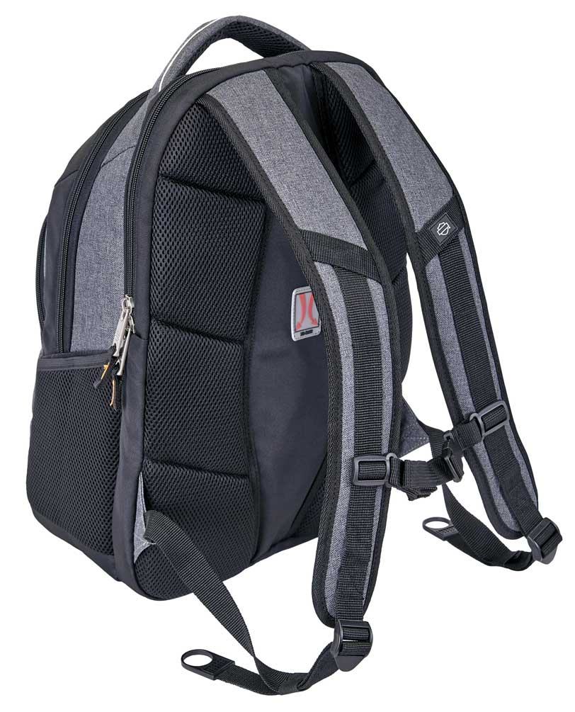 HarleyDavidson Bar & Shield Laptop Backpack, 19.5 x 13.5 in Gray
